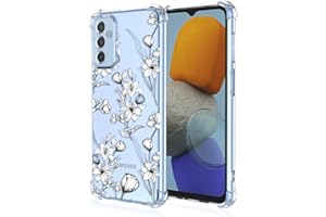 RankOne Coque de Téléphone Convient pour Samsung Galaxy M23 5G (6.6" inches) Transparent TPU Silicone Color Drawing Pattern Case - Fleurs 8