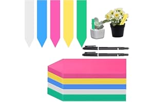 Seasboes 500 Pezzi Etichette per Piante in plastica, Multicolore Etichette da Giardino Impermeabili Marcatori, Etichette 10 x 2 cm Viene Fornito con 2 Penne Nere