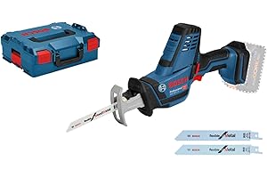 Bosch Professional system 18V: akumulatorowa piła szablasta GSA 18V-LI C (3 brzeszczoty do pił szablastych, walizka L-BOXX)