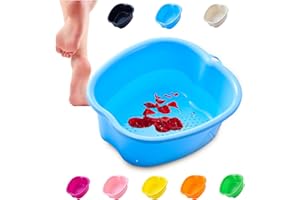 DIIQII Grande Pediluvio Vasca da Bagno in Plastica, Vasca Idromassaggio Piedi Perfetta per Lmmergere I Piedi per Alleviare la Pressione del Piede per Pedicure Disintossicazione e Massaggio (Blue)