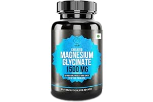 Noble Nature Magnesium Glycinate Chelated 1500MG - High Absorption Supplement to Support Nerves and Muscles Health - 120 Veg Tablets
