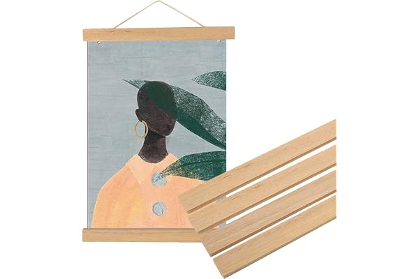 Porte Affiche Cadre Photo Affiche un tableau magnétique moderne en toile photo bricolage bois mur blanc pour la décoration d'intérieur (40cm)
