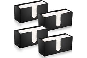 AFOROEOA 4Pack Black Acrylic Countertop Paper Towel Dispenser, Suitable for Z-fold, C-fold, or MultiFold Trifold Paper Towels for Bathroom, Toilet, Kitchen