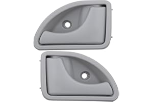 GIONAR Poignée de Porte Intérieure avant Gauche et Droite pour Twingo 1 1993-2007 Kangoo 1 1997-2010 Kubistar Van 2003-2009, OE 8200247802 8200247803, 2Pcs Poignee de Porte Interieur Gris