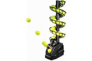 Tennis Maskin(Rymmer30 Balls) Bollmaskiner Träningsutrustning Tennistränare,lämplig för nybörjare/barn/tränare, tennisbana/inomhus/garage självträning, lämplig för alla nivåer&åldrar, AC/batteri