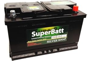 SuperBatt AGM1000 12V 110AH VRLA AGM Ultra Deep Cycle Battery - Fully Sealed No Spill - Leisure Marine Motorhome Caravan Campervan Boat Motor Mover Solar