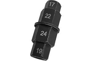 LQNB Outil pour Axe Hexagonal de Motocyclette - 17Mm, 19Mm, 22Mm, 24Mm - Adaptateur pour Douille de Moyeu D'Axe de Roue Avant pour Moyeu de Roue Avant 3/8 Pouces