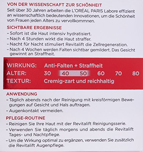 L’Oreal Paris Gesichtscreme Revitalift Anti Falten Feuchtigkeit Gesichtspflege Nachtcreme 50ml - 13
