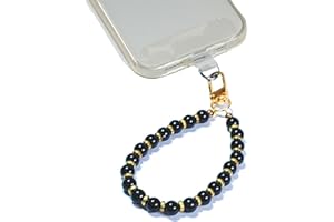 AMAYO Chaîne de téléphone portable universelle en pierre naturelle, pendentif pour téléphone portable, cordon de téléphone portable, dragonne, bracelet, cordon de téléphone portable, compatible avec