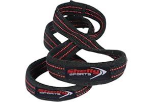 SHELLY SPORTS Shelly 8 Gurte für Schwerlast-Kreuzheben, Gewichtheben, Powerlifter, Baumwollgurte, erhältlich in 4 Größen, Elite Doppelschlaufe für Workout-Enthusiasten, Fitnessstudio-Training, Unterstützung, Handschutz, geeignet für Männer und Frauen