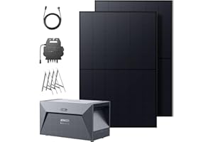 Anker SOLIX RS40B Balkonkraftwerk mit Speicher, Solarbank E1600 und 820 Wp Photovoltaik-Solarpanel, OTA-Update auf 800 W Mikro-Wechselrichter, 1600 Wh mit WLAN und Halterung