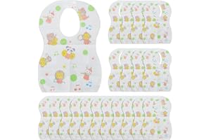 LncBoc Baberos desechables para bebé, baberos ajustables para viajes, para viajes