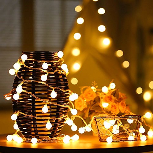 B-right Cadena de Luces, 4.5 Metros 40 LED Blanco Cálido, 8 Modos de Luz, Decoración para Navidad, Fiestas, Bodas, Patio, Dormitorio Jardines, Festivales,etc.