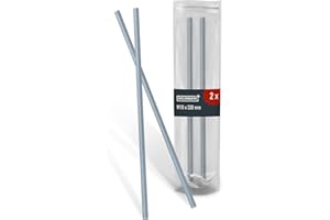 HELPMATE - Asta filettata M10 x 330 mm in acciaio inox A2 - Set da 2 pezzi di barra con filettatura metrica integrale - Perno filettato con classe di resistenza 4,8, DIN 976 color argento