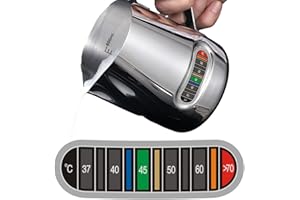 ARIOU Bottle Thermometer Sticker - 10 Portable Water Coffee Discoloration Strips, Accurate Temperature Display for Fermenting, Brewing, Wine and Beer