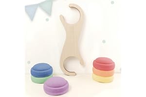 ‎HELLOMINI hellomini Abenteuerbrücke für Stapelstein® – personalisierbar mit Namen Gravur – Holz Spielzeug für Kinder – Balancierbrücke für Motorik & Bewegung - Montessori Zubehör