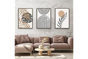 ZFTCN Lot de 3 affiches abstraites boho dessin au trait femme, affiche imprimée art mural feuille botanique abstraite, sans cadre (Poster 09, 3 pièces - 20 x 30 cm)
