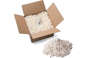 Trojan Packaging Ecoflo Biodegradable Packing Peanuts - Protective Postal Mailing Packaging Packing Void Loose Fill Filler Filling Supplies (White, 5 Cubic Feet)