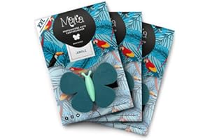 Marta La Farfalla Jungle XXL - Tris Deodorante Auto: Profumo Esotico e Profumatore Diffusore per Macchina XXL - Set 3 Pezzi