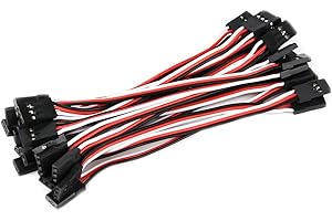OliYin 20 pcs 10 cm 100 mm Servo Extension Câble de Fil de Plomb Mâle à Mâle KK MK MWC 26awg Servo Fil