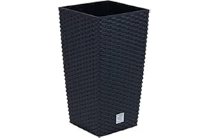 PROSPERPLAST Maceta Rato de 91,5 litros con inserto 40 x 40 x 75 cm en color antracita