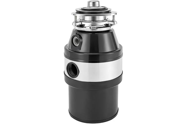Broyeur de déchets de cuisine - 1,4 l - 220 V 560 W - 0,75 HP - Pour évier - Noir