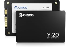 ORICO 512G SSD SATA III 6Gbps 2.5" Interno SSD, Fino a 500 MB/s Velocità di Lettura, Unità a Stato Solido Interne Compatibile con Laptop e Desktop PC - Y20