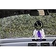 MH VILLA Acrylic Moon Car Hanging, Dream Catcher, Mirror Accessories, Interior Decoration - Chand Tara - 1Pcs, Orange