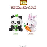 Loz Micro Block 2'li Panda Tavşan Fig&uuml;r&uuml; 2 Farklı Model Dekoratif Oyuncak Yapım Seti Yapı Blok Seti