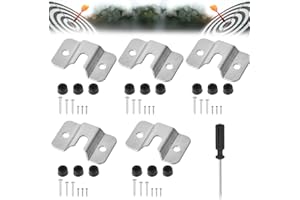 DIKEBAO 5 Pack Dartboard Bracket Dart Board Hanging Kit Dartboard Holder Hanging Wall Hook Dartboard Mounting Bracket Kit with 1 PCS Screwdriver for Hanging Screw Hook Set Accessories Kits