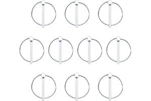 INCREWAY Lot de 10 goupilles de verrouillage autobloquantes en acier carbone de 5 mm pour remorque, ferme, pelouse, bateau, scie de table