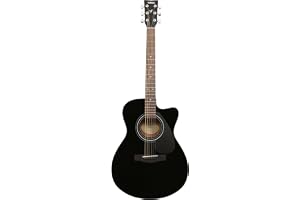 Yamaha FS80C Concert Cutaway Acoustic Guitar – Black, Spruce Top, 6-String Full-Size Guitar with Rosewood Fingerboard, Ideal for Beginners & Intermediate Players
