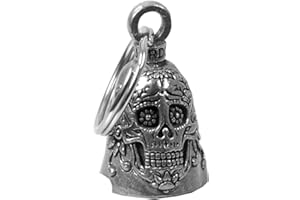 HELLS DESIGN Clochette Guardian Bell tête de Mort Mexicaine Sugar Skull