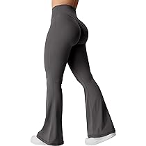 VOSERY Flare Leggings Damen Mit Spinnennetz Design - Bootcut Yoga Hose