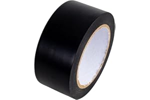 GTSE Nastro di marcatura per pavimento, 50 mm x 33 m, nero – per piste da ballo e palestre, 1 Rotolo