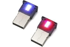 AOZITA Mini USB LED RGB Licht Helligkeit einstellbar 8 Farben wechselbar für Auto, Laptop, Tastatur. Atmosphäre Smart Nachtlampe für Heimdekoration (DC: 5 V) (Menge: 2)