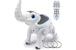 Mostop Ferngesteuerter Roboter Spielzeug, Intelligent Programmierbarer RC Elefanten-Roboter Mit LED Licht & Musik für Kinder 3-10 Jahre, Geschenk