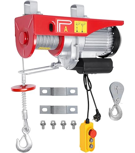 Palan électrique Avec Interrupteur D'arrêt D'urgence 220 V Treuil Lectrique Ip40 Classe De Protection 6 Mm 1000kg 1600w