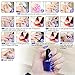 Elite99 Gel Nail Polish Kit 7.3ML Soak Off UV LED Gel Nail Varnish Gloss Manicure Lacquer 3 Colours + Top Base Coat Set Nail Art Starter Kit Salon Decor Gift Set C065
