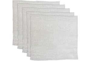 Auptiz Leinenservietten Stoffservietten Leinen 37.5x40cm 100% Baumwolle und Leinen Servietten Stoff für Feiern Home Küche Esstisch Tischdekoration Abendessen Cafe