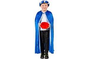 ORLOB KARNEVAL GMBH Unbekannt Kinder Kostüm Heilige DREI Könige Umhang Weihnachten Fasching Karneval (blau)