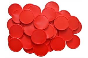 CombiCraft, 3000 gettoni in plastica, 29 mm, colore: rosso