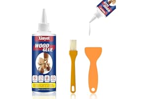 Xinyet 180ml Holzleim, Extra Stark für Holzarbeiten, Wasserfester Transparent Holzkleber für Möbel, Starker Holzleim für Kunsthandwerk, Möbel, Holzböden und Holzprodukte