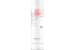 KIKO Milano Pure Clean Micellar Biphase Water 200Ml | Eau Micellaire Biphasée Nettoyante Visage, Contour Des Yeux Et Lèvres