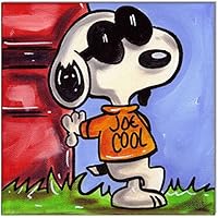 Original Acryl auf Leinwand und Keilrahmen: Peanuts Snoopy Joe Cool/ 20x20 cm