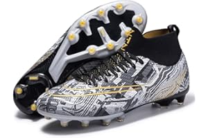 WOWEI Zapatillas de Fútbol Hombre Calzado de Fútbol para Niños Profesionales Botas de Fútbol Spike Aire Libre Atletismo Zapatos de Fútbol Ligero Tacos Fútbol Deporte