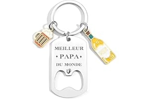 KJKJKJ Cadeau Papa,Cadeau de fête des pères,Cadeau de Papa Porte clés Papa Meilleur Papa Cadeau Papa,Cadeaux Papa Porte clés,Papa Cadeaux d'anniversaire Cadeau Baptême Cadeau Noel Papa