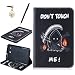 Produktbild HB-Int 3 in 1 PU Leder Hülle für Samsung Galaxy Tab E 8.0" T375 / T377 Flip Standfunktion Schutzhülle Geist Schwarz Wallet Case Brieftasche Kartenfächer Ledertasche Magnetverschluss Schale Beschützer Haut Lederhülle Book Style Holder Etui Protective Cover Dünn Slim Cover Don't Touch Me Bumper Zubehör mit Stylus Pen + Staub Steckere