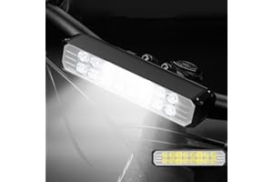 Reflektory rowerowe, WASAGA Real 3000 lumenów 16 LED Profesjonalne przednie światła rowerowe z wbudowaną baterią o dużej pojemności dla najjaśniejszego trybu oświetlenia przez 3 godziny