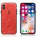 Produktbild Happy-L Qualitätsfall für iPhone X, Schimmernde Powder Hard PC schützende Rückseite Fall Hohe Kosteneffizienz. (Color : Red)